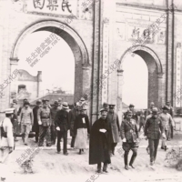 1936年蒋介石、张学良巡视西北